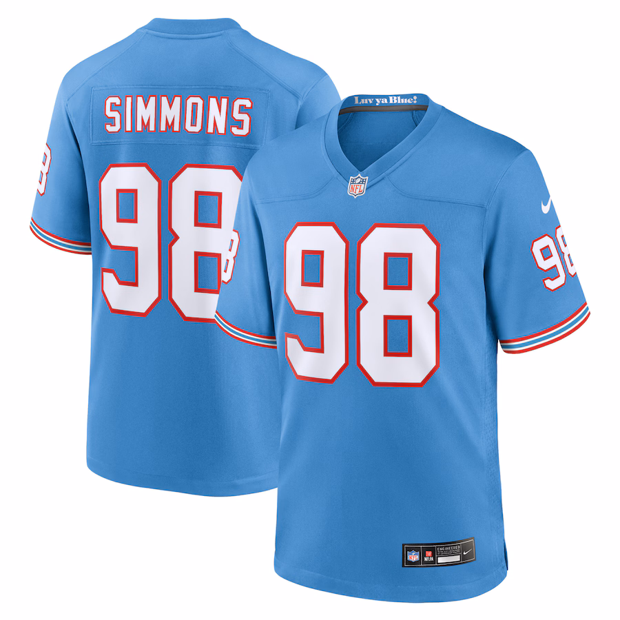Youth Tennessee Titans Jeffery Simmons Nike Light Blue Game Jersey - U-jersey