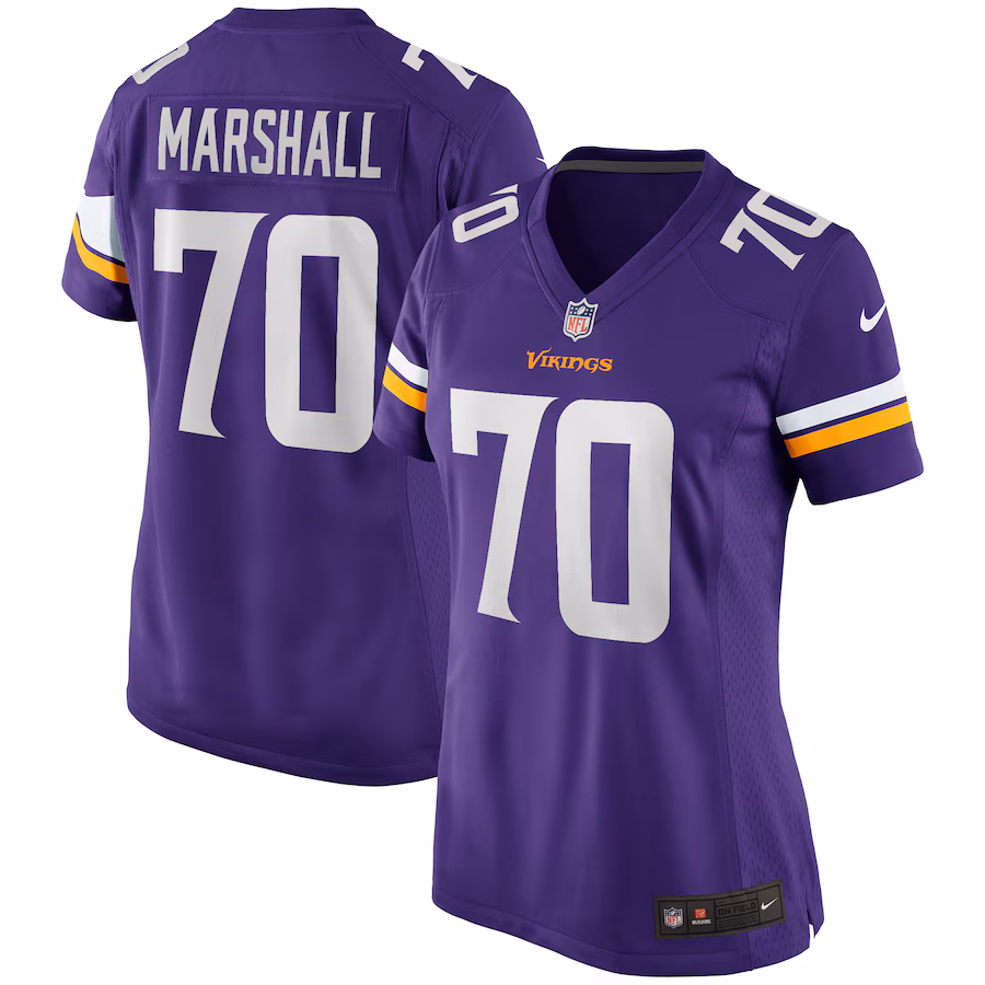 Women's Minnesota Vikings Jim Marshall Nike Purple Game Retired Player Jersey - U-jersey