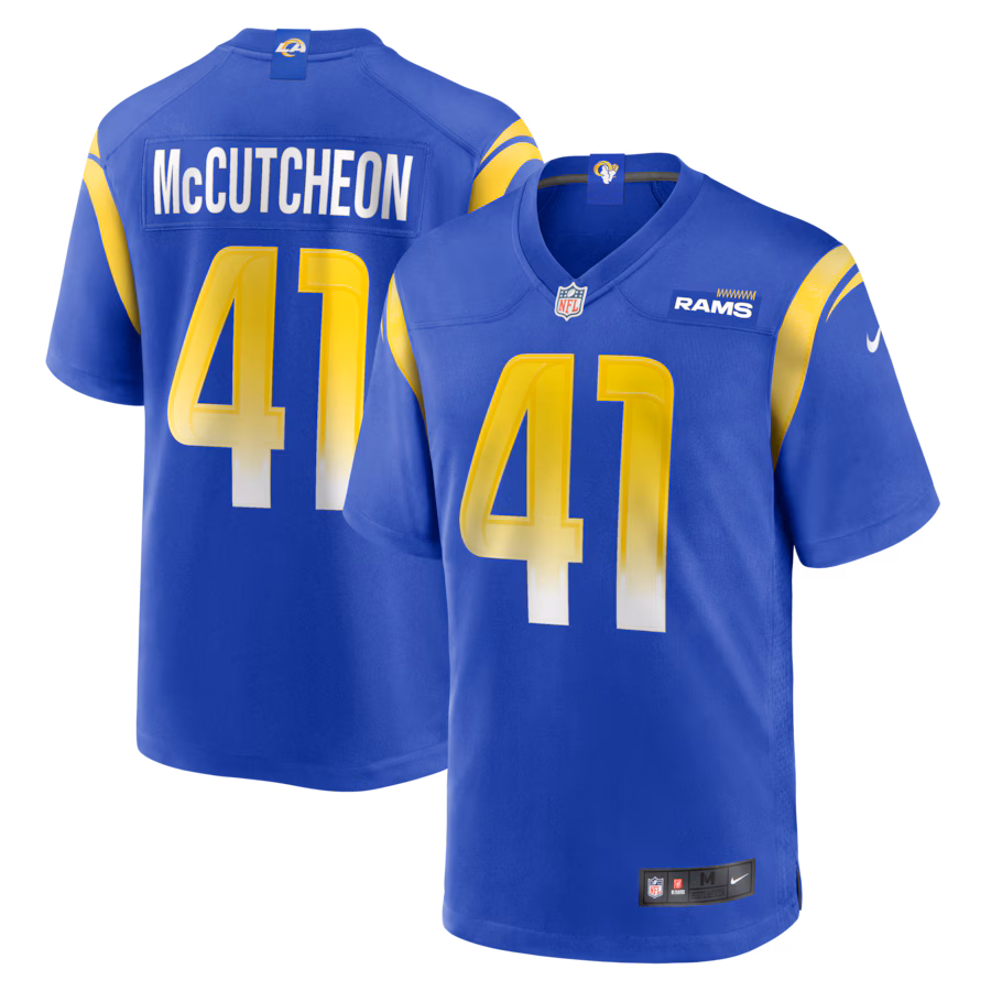 Men's Los Angeles Rams Cameron McCutcheon Nike Royal  Game Jersey - U-jersey