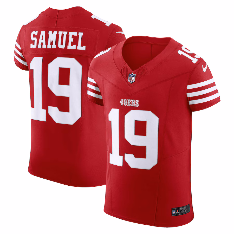 Men's San Francisco 49ers Deebo Samuel Nike Scarlet  Vapor F.U.S.E. Elite Jersey - U-jersey