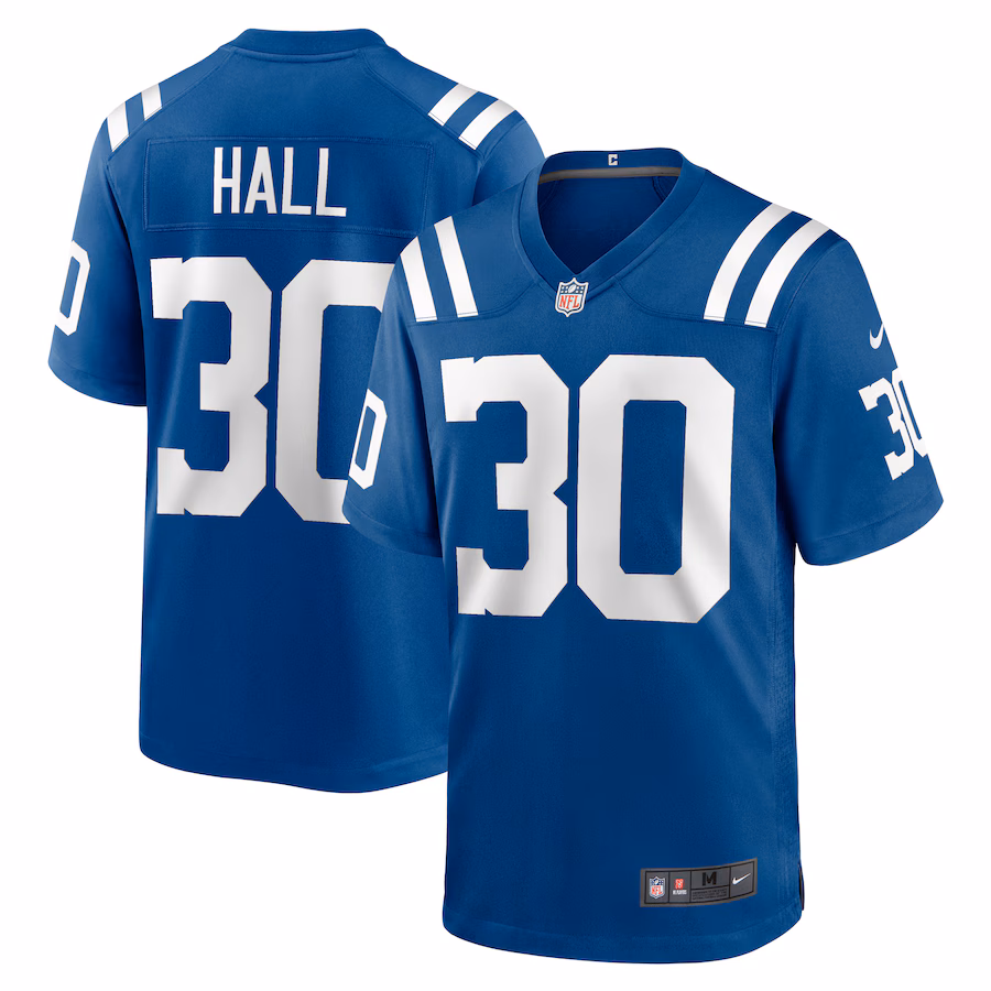 Men's Indianapolis Colts Darren Hall Nike  Royal Team Game Jersey - U-jersey