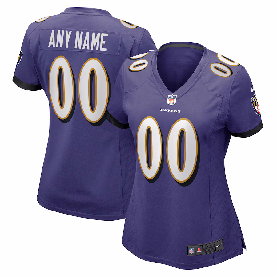 Women's Nike Purple Baltimore Ravens Custom Game Jersey - U-jersey