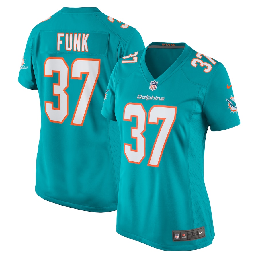 Women's Miami Dolphins Jake Funk Nike  Aqua  Game Jersey - U-jersey