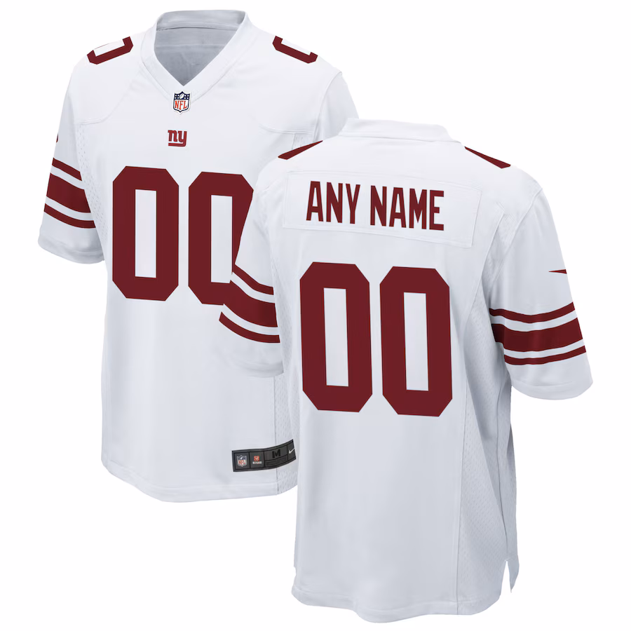 Men's New York Giants Nike White Custom Game Jersey - U-jersey