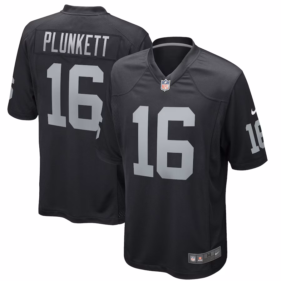Men's Las Vegas Raiders Jim Plunkett Nike Black Game Retired Player Jersey - U-jersey
