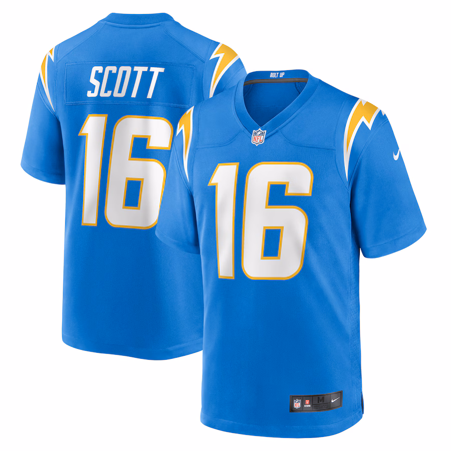 Men's Los Angeles Chargers JK Scott Nike Powder Blue Game Jersey - U-jersey
