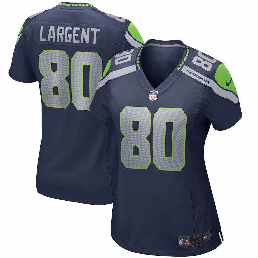 Women's Seattle Seahawks Steve Largent Nike College Navy Game Retired Player Jersey - U-jersey