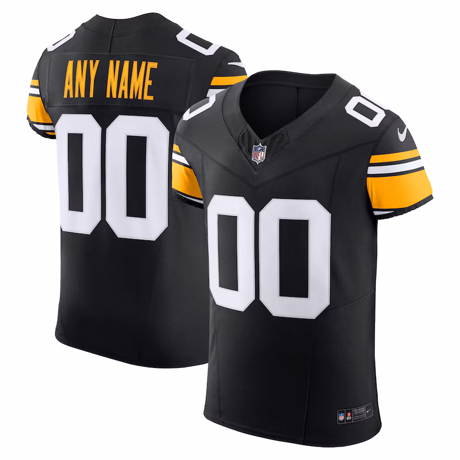 Men's Pittsburgh Steelers Nike Black  Vapor F.U.S.E. Elite Custom Jersey - U-jersey