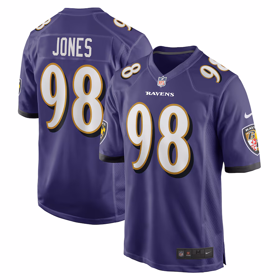 Men's Baltimore Ravens Travis Jones Nike Purple Player Game Jersey - U-jersey