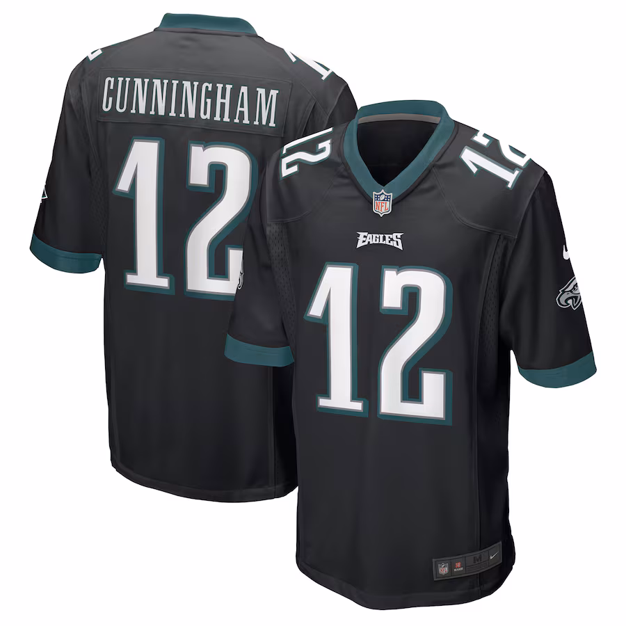 Men's Philadelphia Eagles Randall Cunningham Nike Black Retired Player Alternate Game Jersey - U-jersey