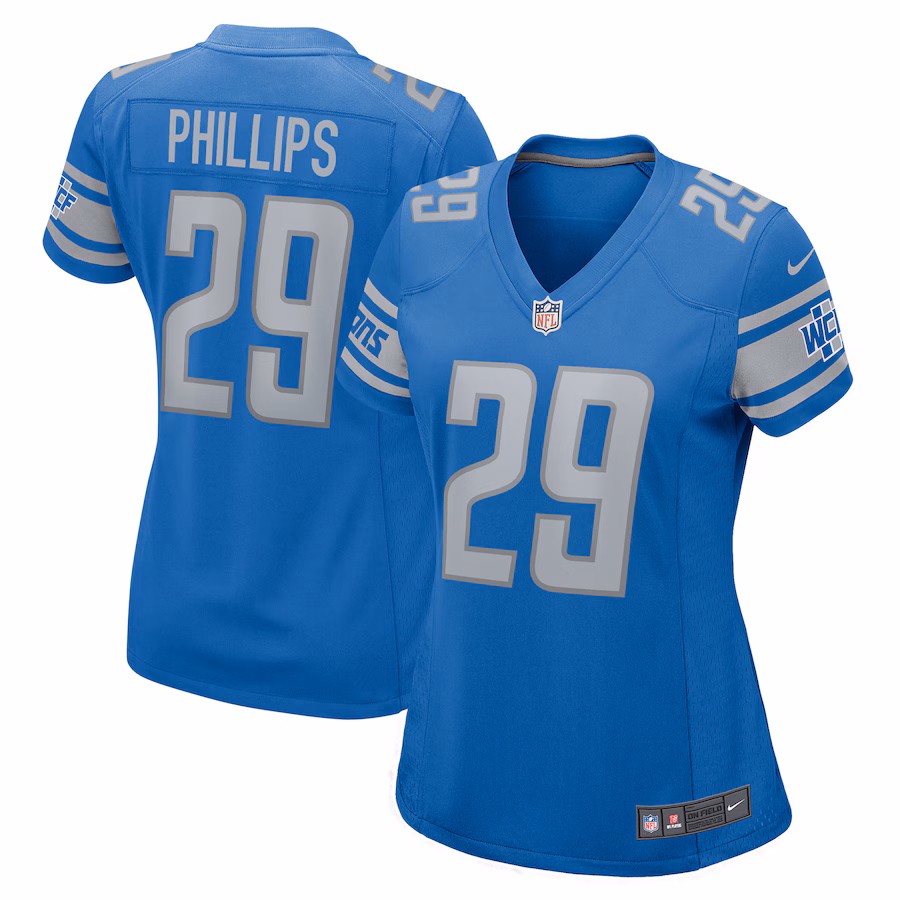 Women's Detroit Lions Darius Phillips Nike  Blue  Game Jersey - U-jersey