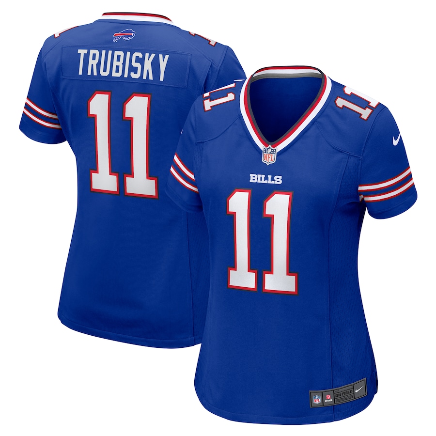 Women's Buffalo Bills Mitchell Trubisky Nike  Royal  Game Jersey - U-jersey