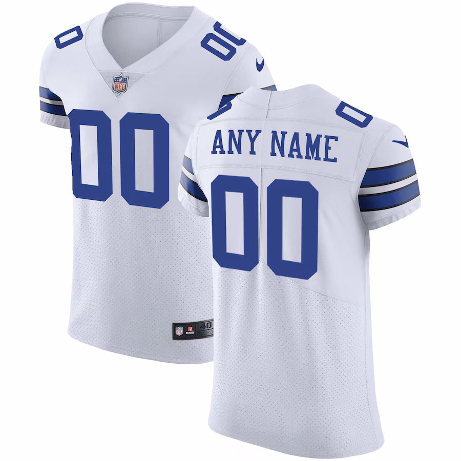 Men's Dallas Cowboys Nike White Vapor Untouchable Custom Elite Jersey - U-jersey