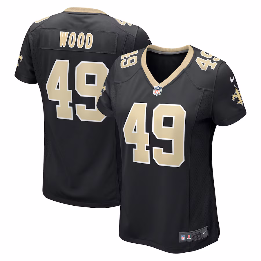 Women's New Orleans Saints Zach Wood Nike Black Game Jersey - U-jersey