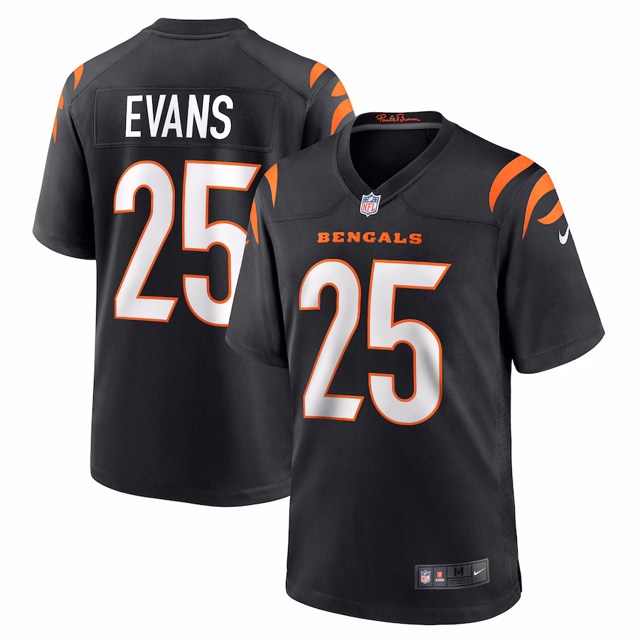 Men's Cincinnati Bengals Chris Evans Nike Black Game Jersey - U-jersey