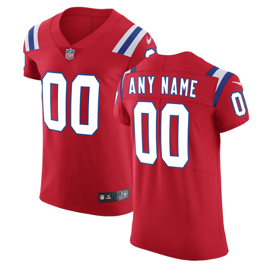 Men's New England Patriots Nike Red Vapor Untouchable Custom Elite Jersey - U-jersey