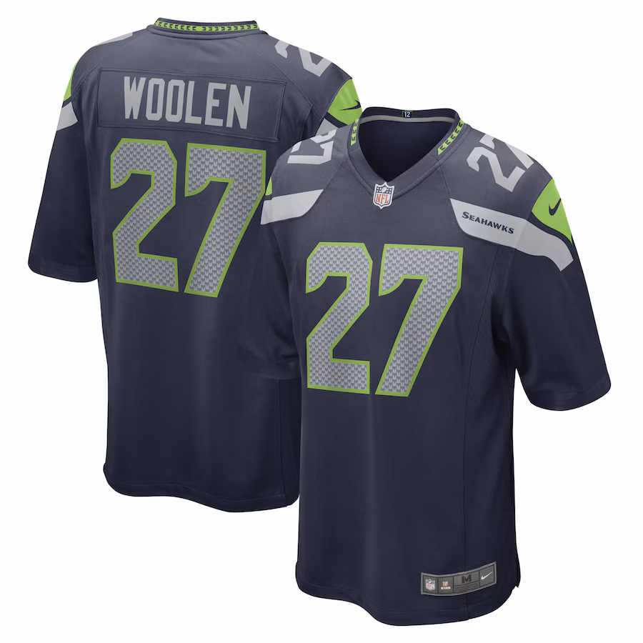 Men's Seattle Seahawks Tariq Woolen Nike College Navy Game Player Jersey - U-jersey