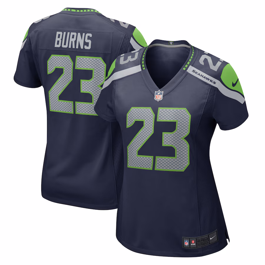 Women's Seattle Seahawks Artie Burns Nike College Navy  Game Jersey - U-jersey