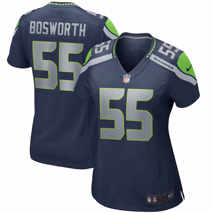 Women's Seattle Seahawks Brian Bosworth Nike College Navy Game Retired Player Jersey - U-jersey