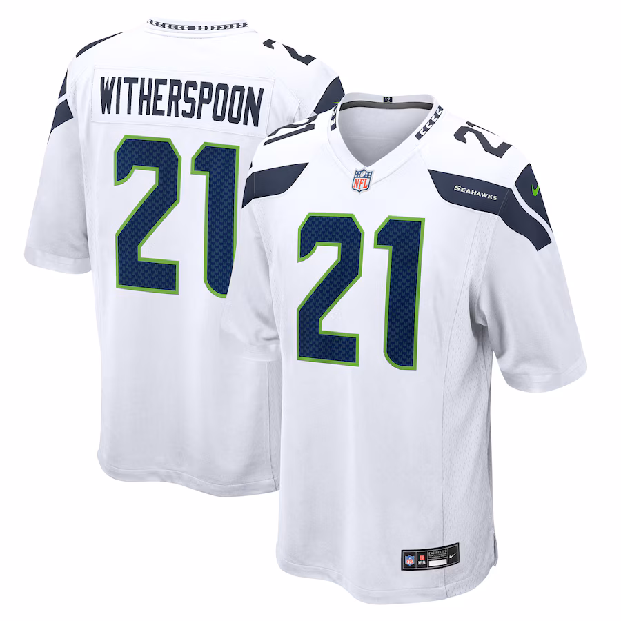 Men's Seattle Seahawks Devon Witherspoon Nike White Away Game Jersey - U-jersey