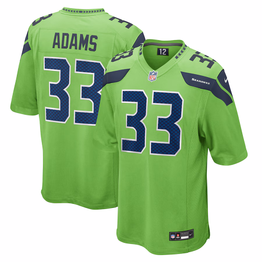 Men's Seattle Seahawks Jamal Adams Nike Neon Green  Game Jersey - U-jersey
