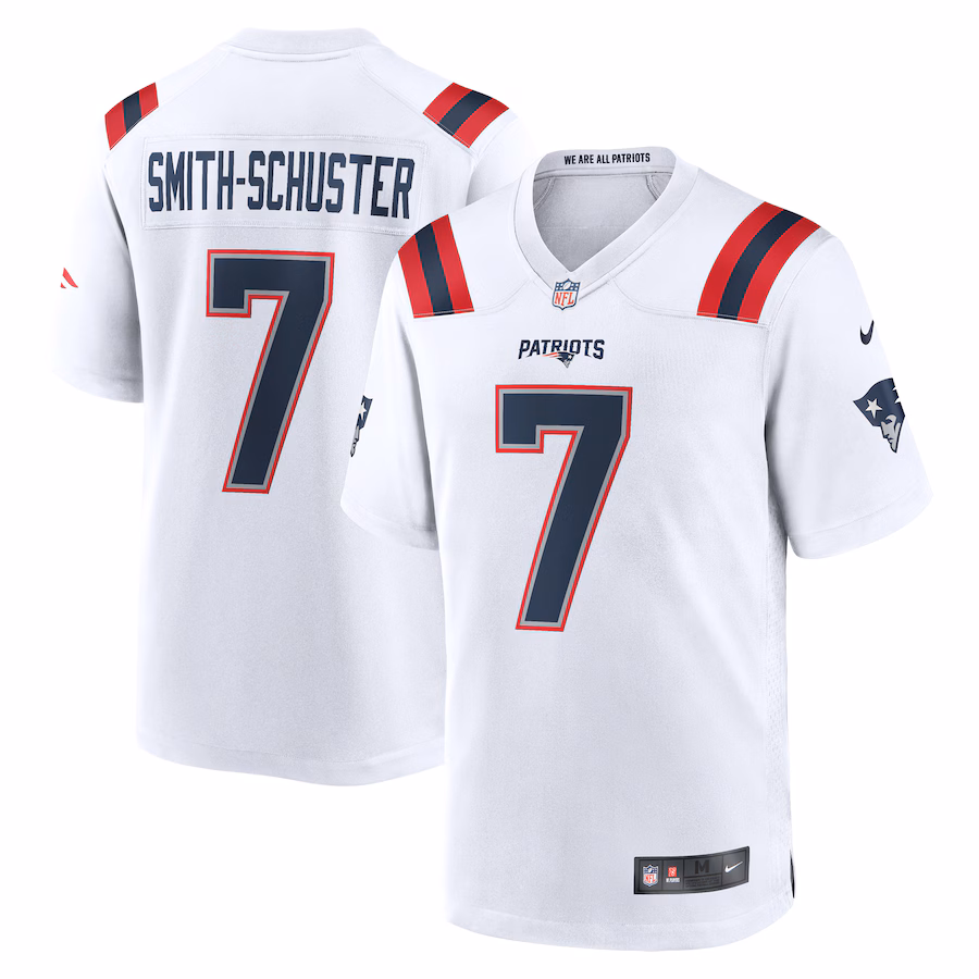 Men's New England Patriots JuJu Smith-Schuster Nike White Game Player Jersey - U-jersey