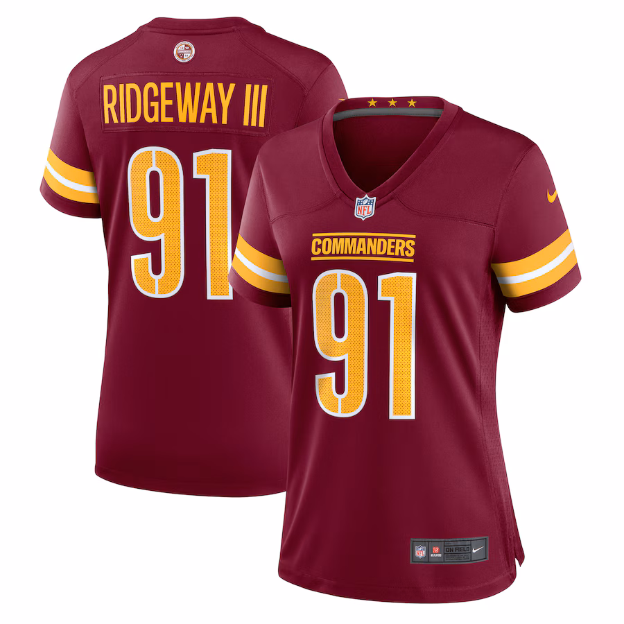Women's Washington Commanders John Ridgeway Nike  Burgundy  Game Jersey - U-jersey