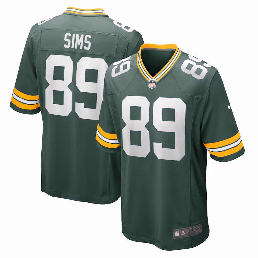 Men's Green Bay Packers Ben Sims Nike  Green Team Game Jersey - U-jersey