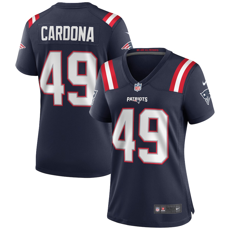 Women's New England Patriots Joe Cardona Nike Navy Game Jersey - U-jersey