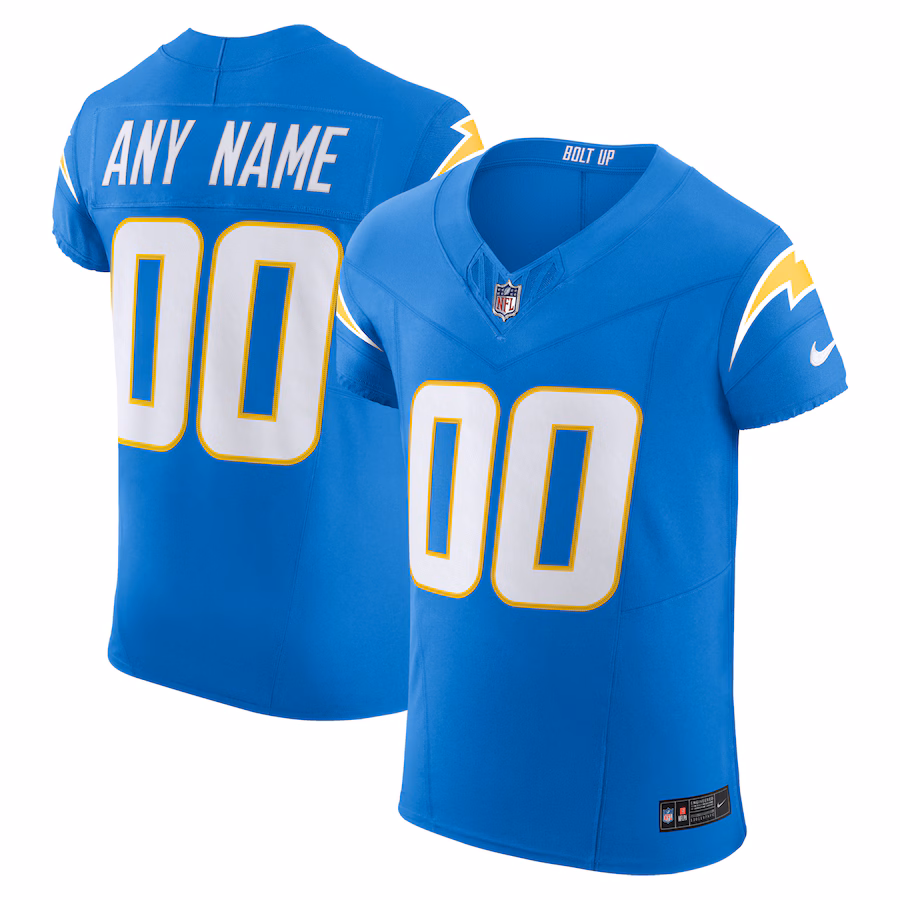 Men's Los Angeles Chargers Nike Powder Blue  Vapor F.U.S.E. Elite Custom Jersey - U-jersey