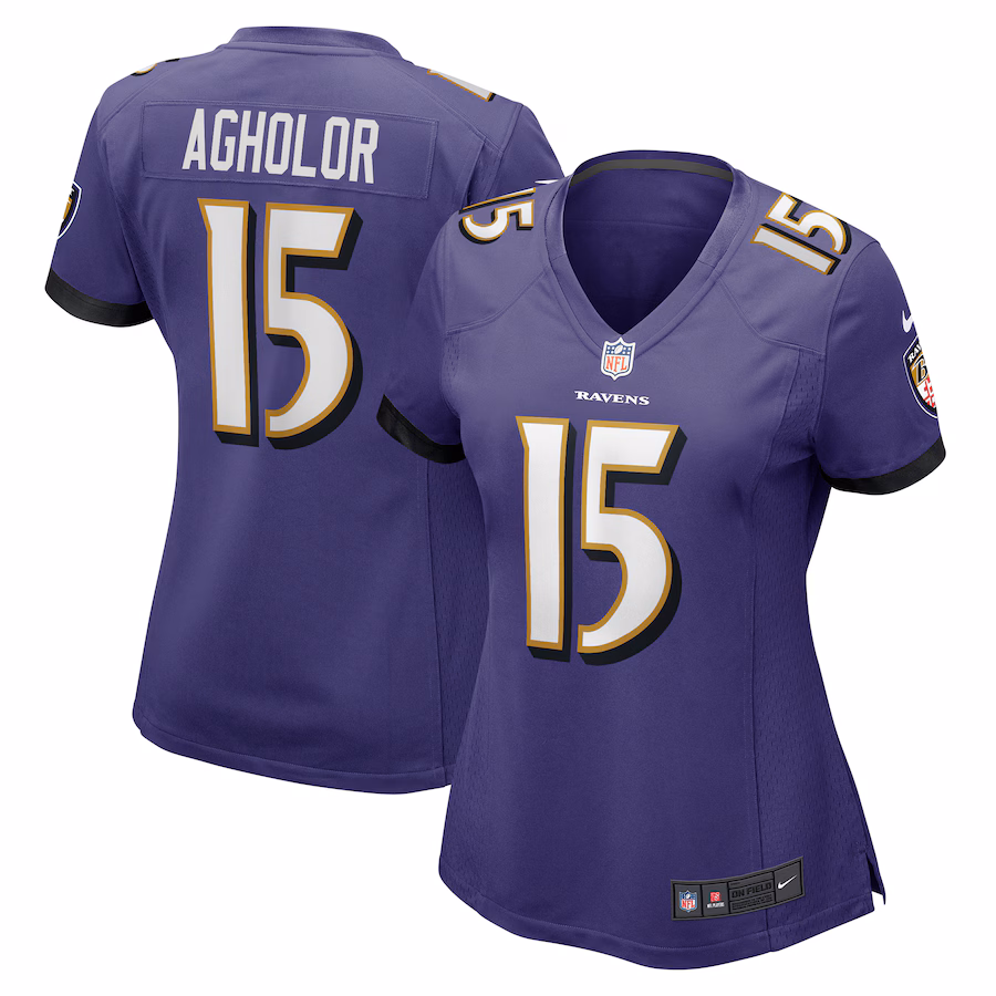 Women's Baltimore Ravens Nelson Agholor Nike Purple Game Jersey - U-jersey