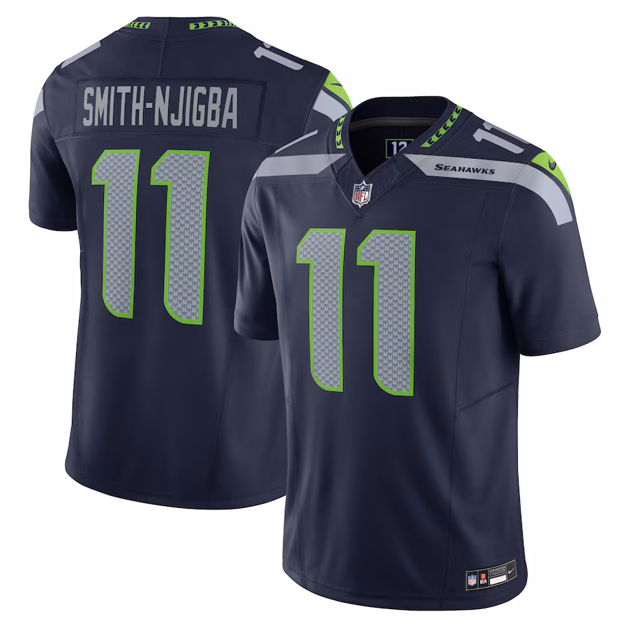 Men's Seattle Seahawks Jaxon Smith-Njigba Nike Navy Vapor F.U.S.E. Limited Jersey - U-jersey