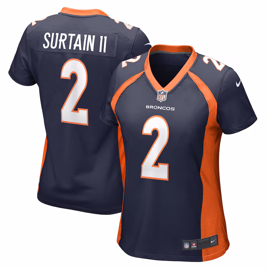 Women's Denver Broncos Patrick Surtain II Nike Navy Home Game Player Jersey - U-jersey