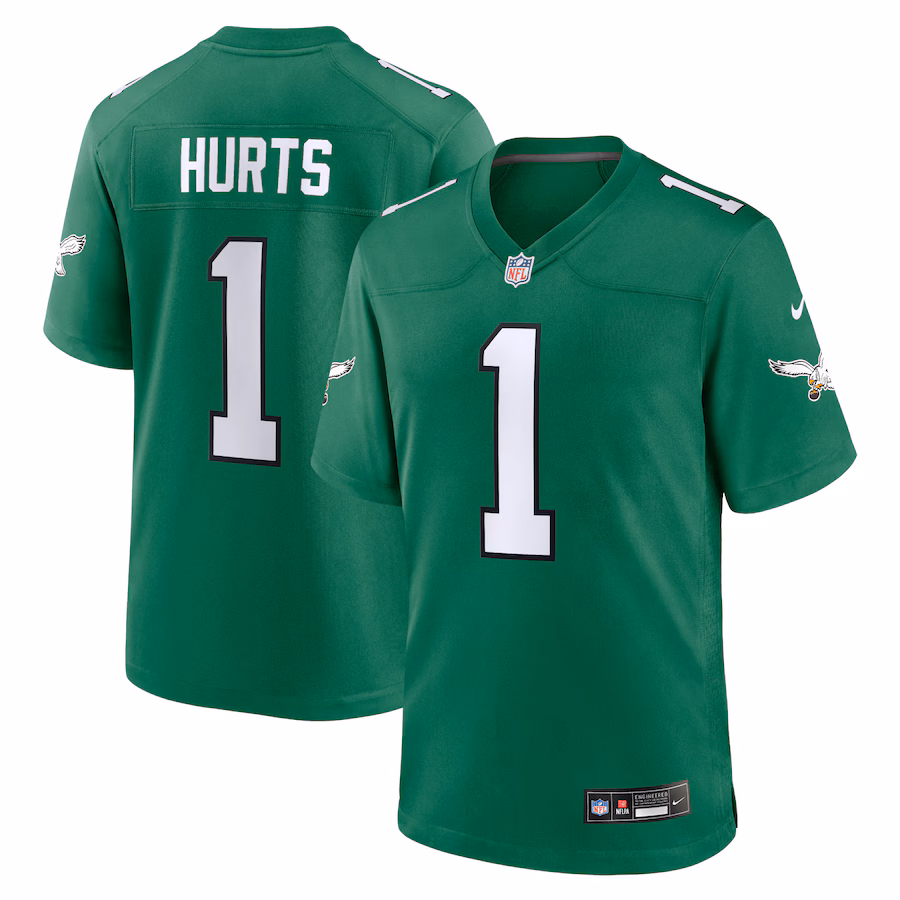 Youth Philadelphia Eagles Jalen Hurts Nike Kelly Green Game Jersey - U-jersey