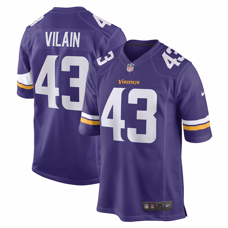 Men's Minnesota Vikings Luiji Vilain Nike Purple Game Player Jersey - U-jersey