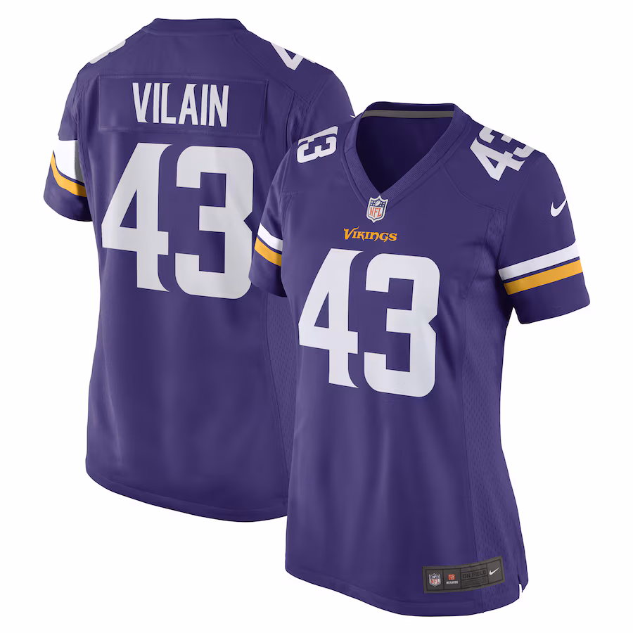Women's Minnesota Vikings Luiji Vilain Nike Purple Game Player Jersey - U-jersey