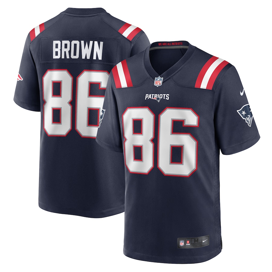 Men's New England Patriots Pharaoh Brown Nike  Navy Team Game Jersey - U-jersey