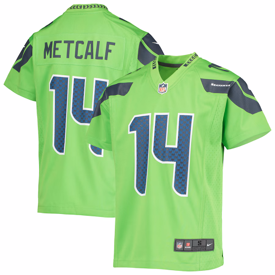 Youth Seattle Seahawks DK Metcalf Nike Neon Green Game Jersey - U-jersey