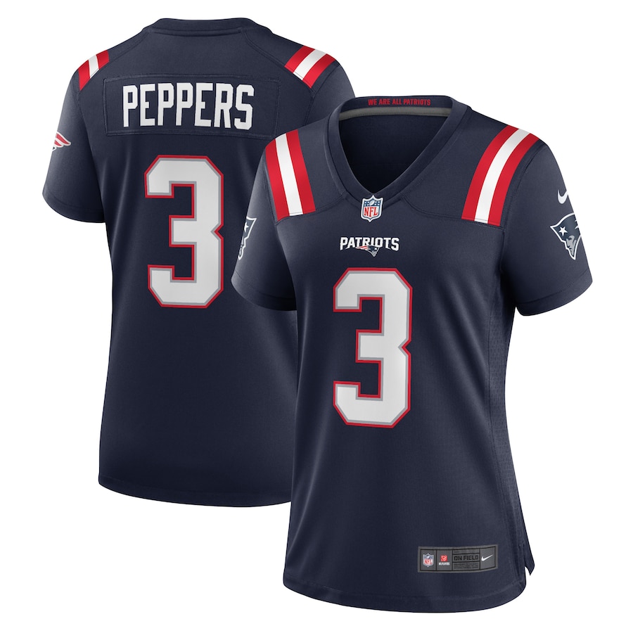 Women's New England Patriots Jabrill Peppers Nike Navy Game Jersey - U-jersey