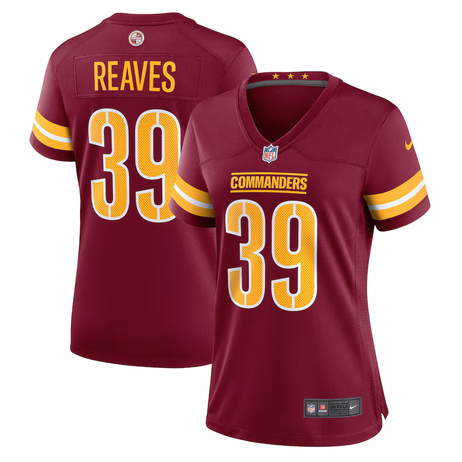 Women's Washington Commanders Jeremy Reaves Nike  Burgundy  Game Jersey - U-jersey