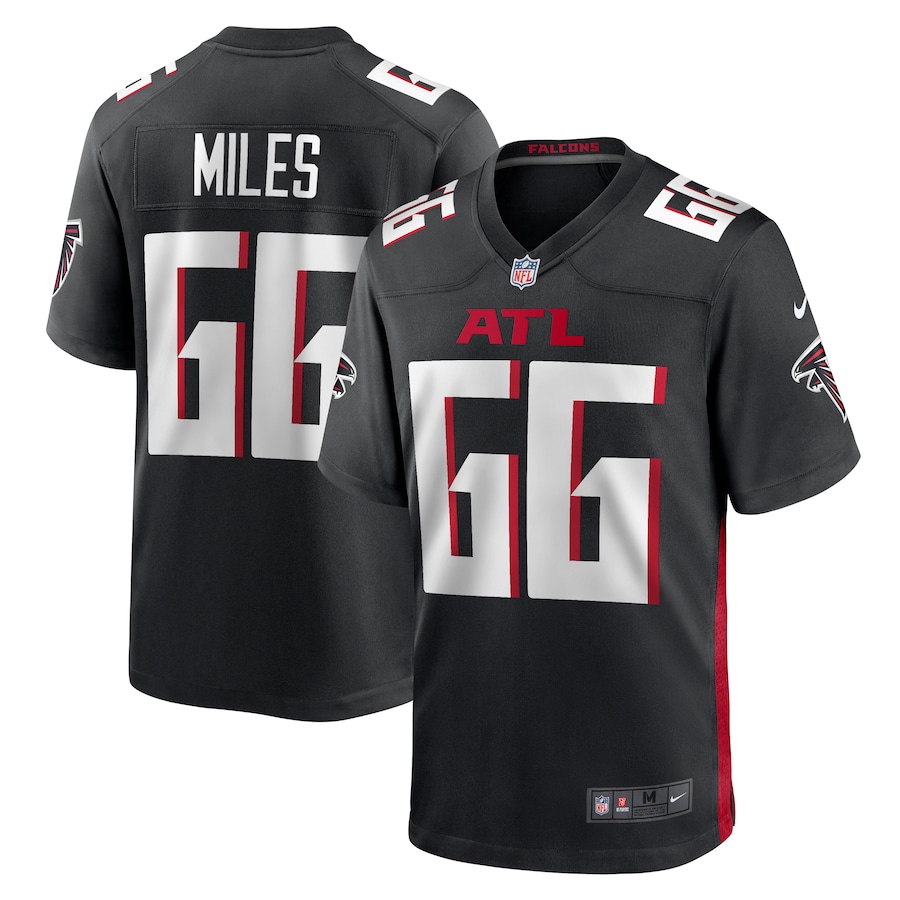 Men's Atlanta Falcons Joshua Miles Nike  Black  Game Jersey - U-jersey