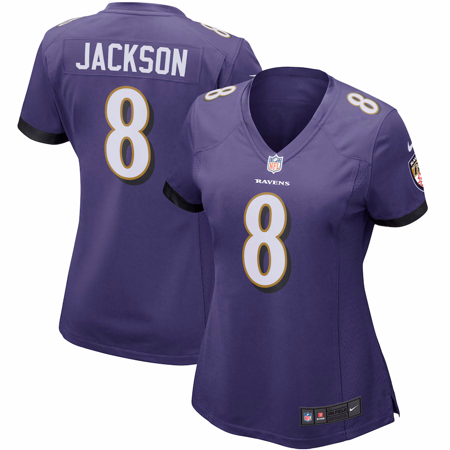 Women's Baltimore Ravens Lamar Jackson Nike Purple Game Player Jersey - U-jersey
