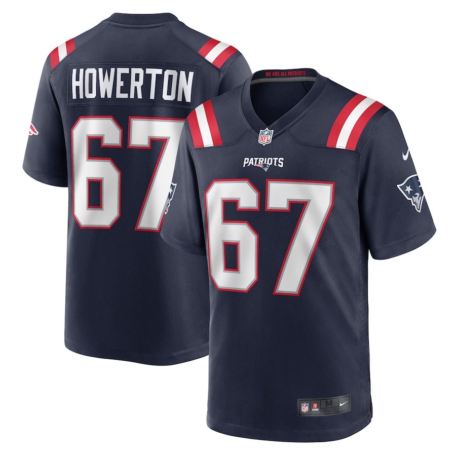 Men's New England Patriots Hayden Howerton Nike Navy Home Game Player Jersey - U-jersey
