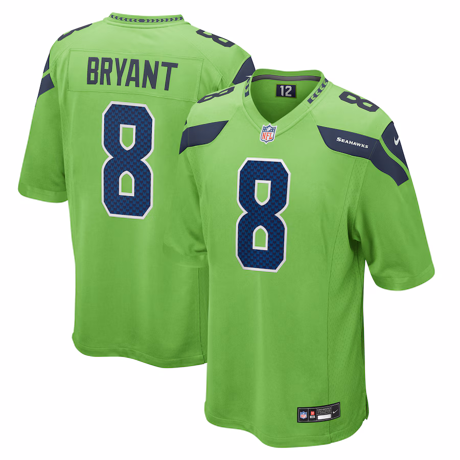 Men's Seattle Seahawks Coby Bryant Nike Neon Green  Game Jersey - U-jersey