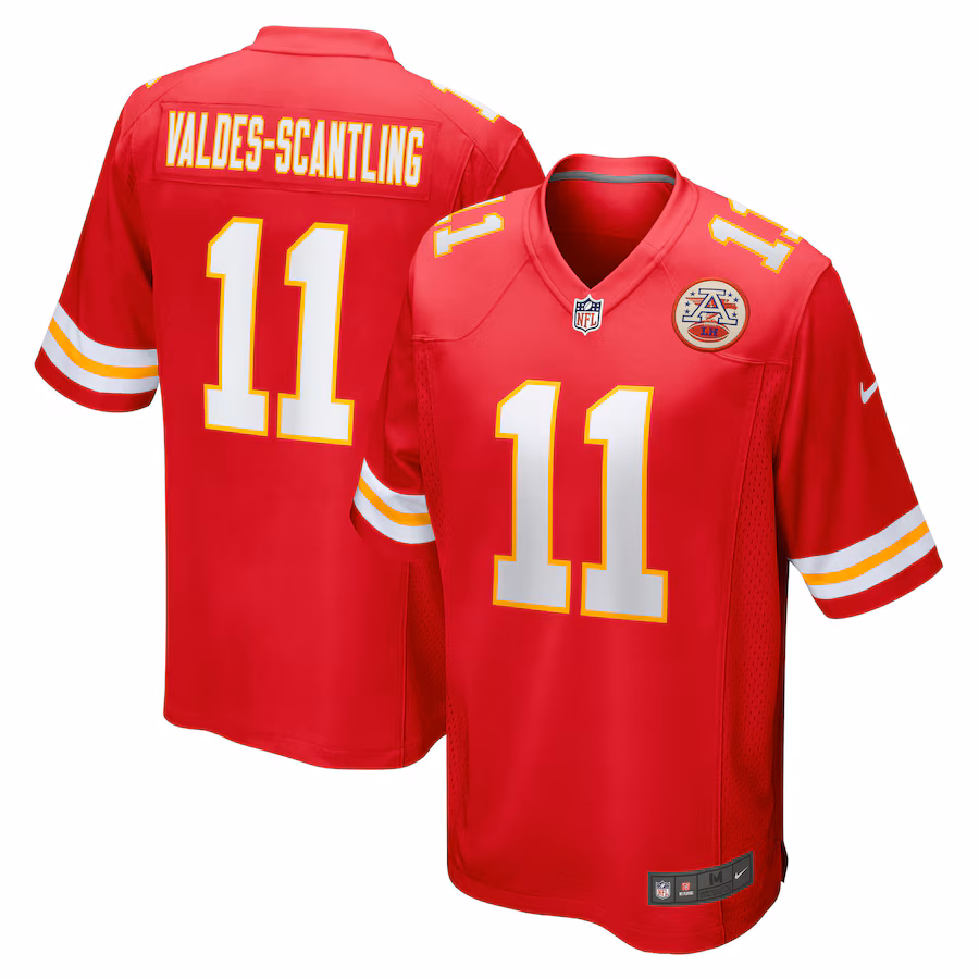 Men's Kansas City Chiefs Marquez Valdes-Scantling Nike Red Game Jersey - U-jersey