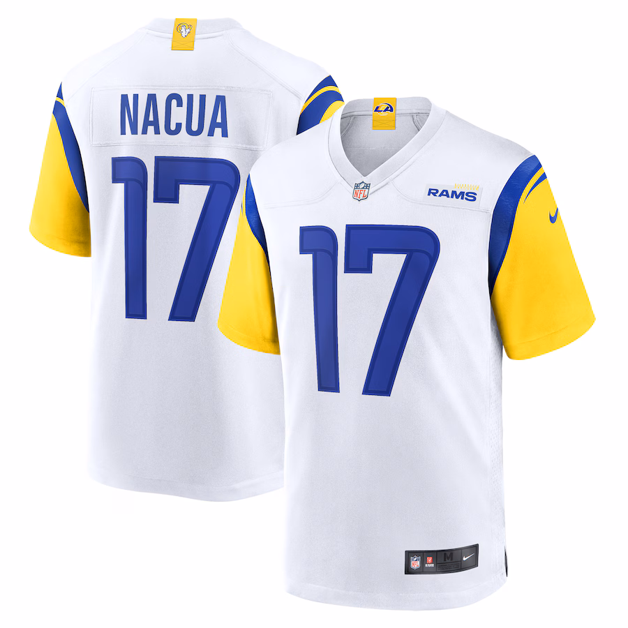 Men's Los Angeles Rams Puka Nacua Nike White Game Jersey - U-jersey