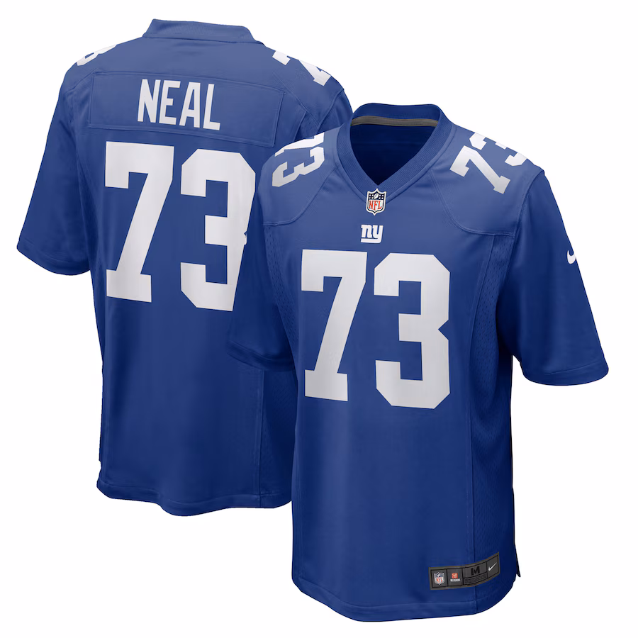 Men's New York Giants Evan Neal Nike Royal Player Game Jersey - U-jersey