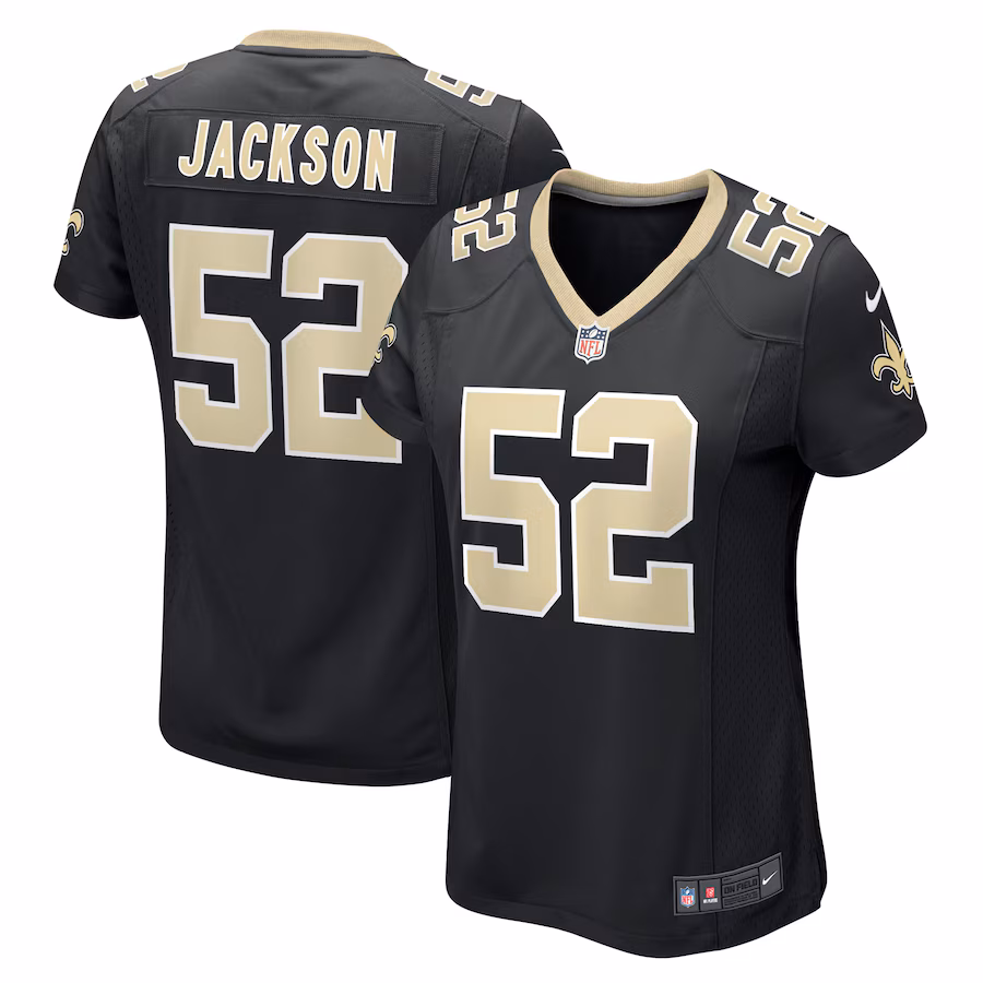 Women's New Orleans Saints D'Marco Jackson Nike Black Game Player Jersey - U-jersey