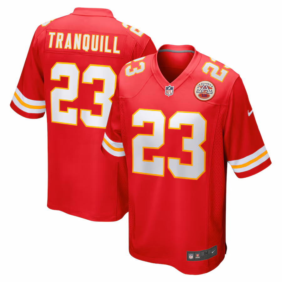 Men's Kansas City Chiefs Drue Tranquill Nike Red Game Player Jersey - U-jersey