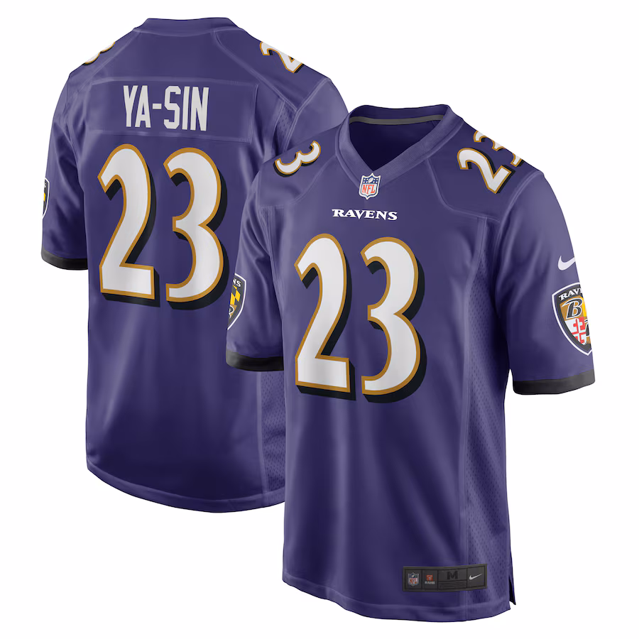 Men's Baltimore Ravens Rock Ya-Sin Nike  Purple  Game Jersey - U-jersey